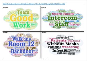 Figure 3: Word cloud of key issues raised in all four quadrants of the 4N feedback process.